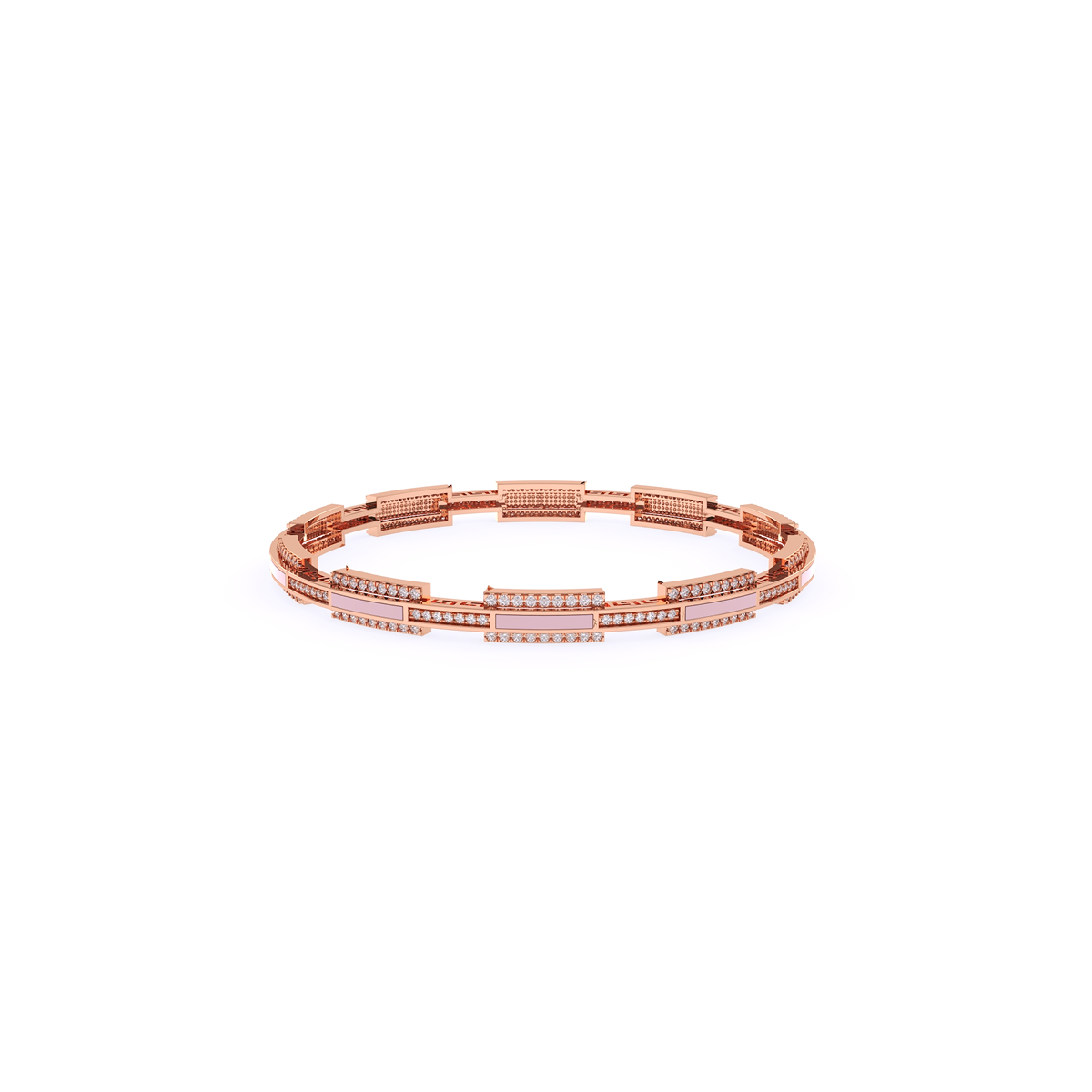 Attractive Cluster Round Diamond Bangle For Women